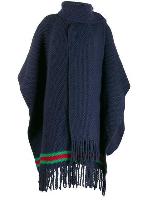 gucci stripe poncho